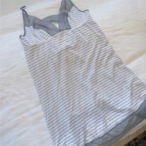 Victoria's Secret Gray and White Striped Chemise